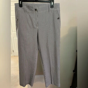 Company Collection women’s 10 petite pants wide waist band black & white striped